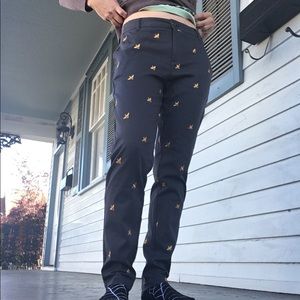 ModCloth slacks, new critter print in gray bee.